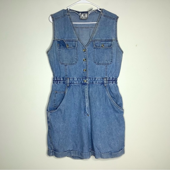 bill blass Pants - < Vintage Bill Blass Denim Shortalls >